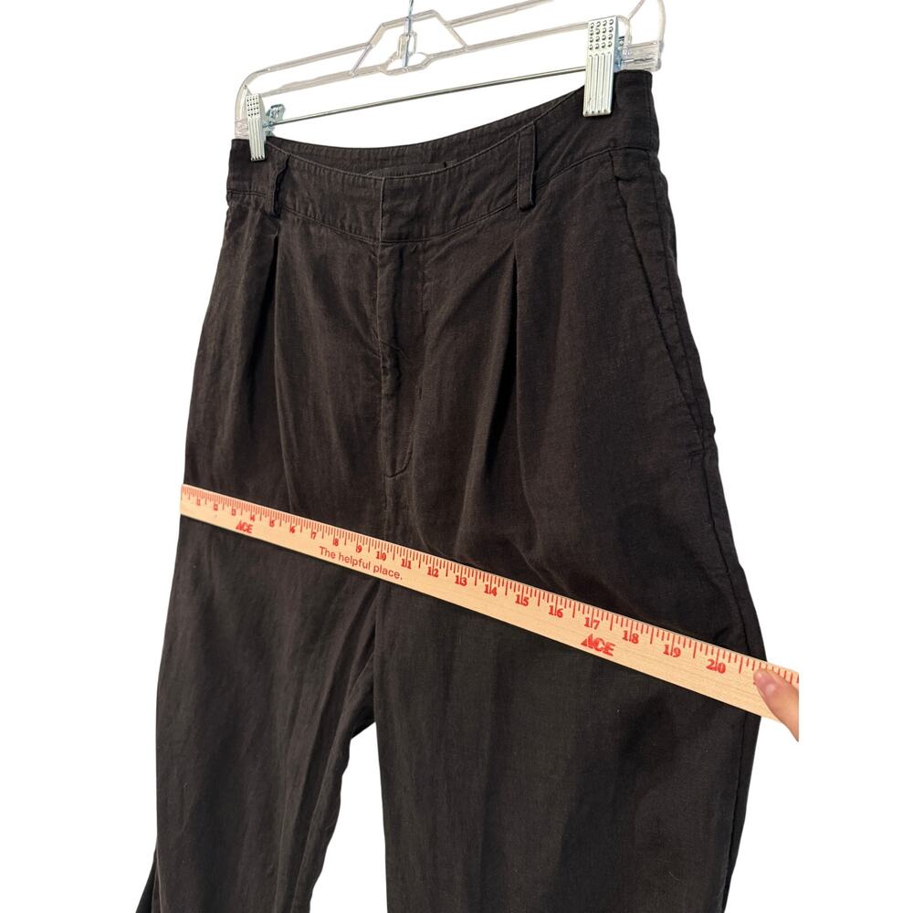 Jenni Kayne 2 Wide Leg Kyle Pants 100% Linen High Rise Pleated Casual Luxury - Picture 8 of 10